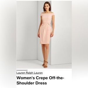 Lauren Ralph Lauren crepe off-the-shoulder dress Size 8